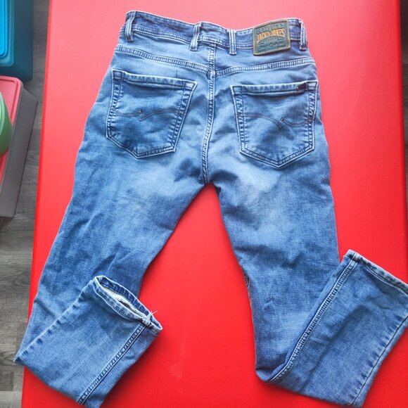 Jack & Jones jeans slim straight fit blue men's size 30x27 - Picture 3 of 15